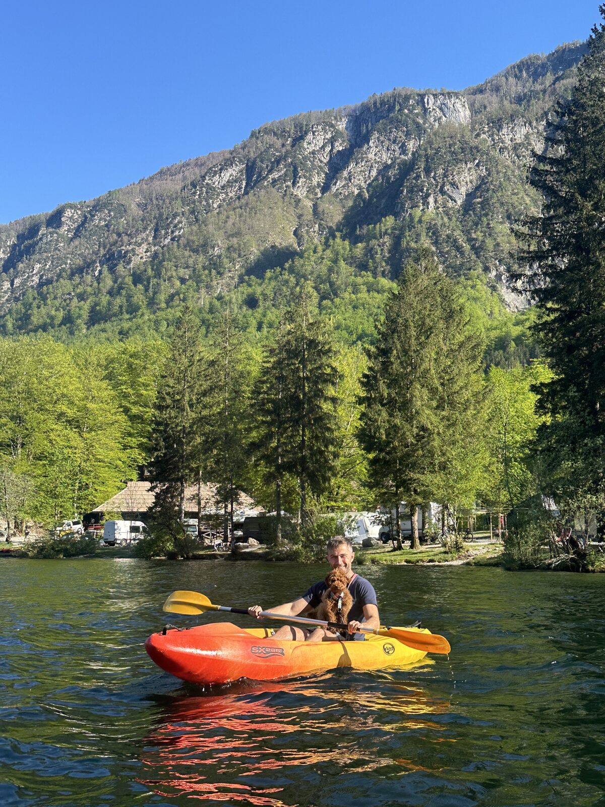 Kayaks and water